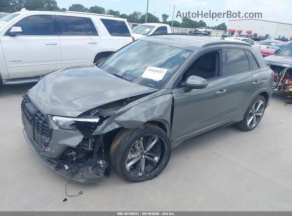 WA1DECF3XM1073800 2021 AUDI Q3 Gray წინა მარცხენა ხედი სამი მეოთხედიდან