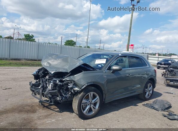 WA1DECF3XR1109962 2024 AUDI Q3 Gray წინა მარცხენა ხედი სამი მეოთხედიდან