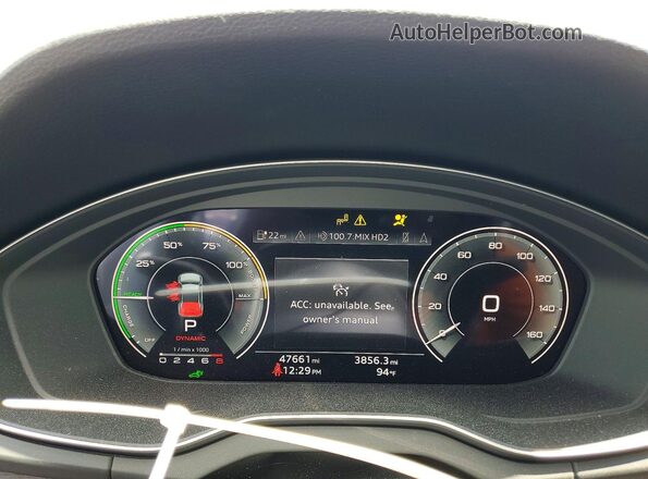 WA1E2AFY1P2067945 2023 AUDI Q5 White Instrument cluster view