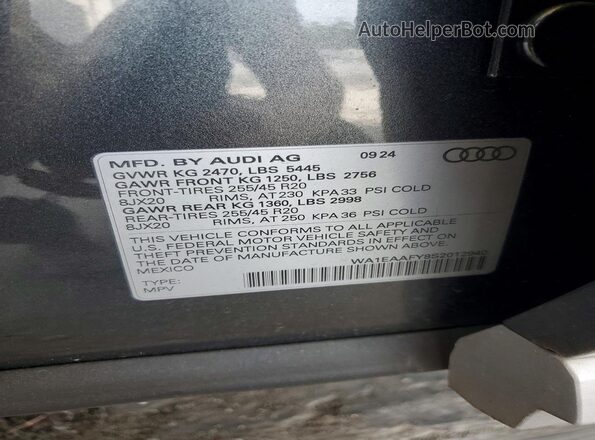 WA1EAAFY8S2012940 2025 AUDI Q5 Gray 