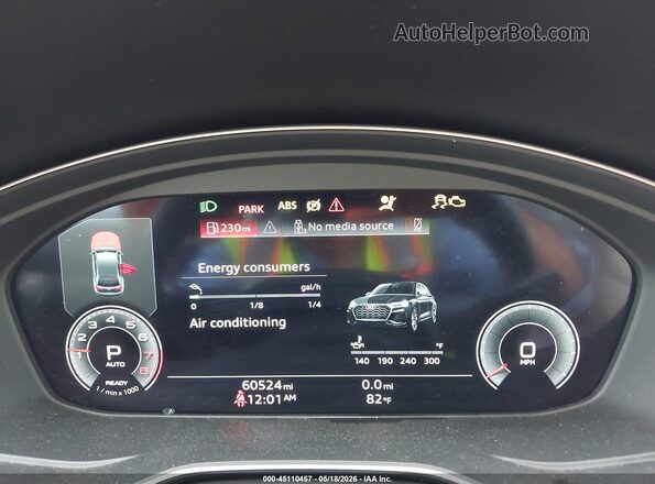 WA1EAAFYXP2104445 2023 AUDI Q5 White Vista de los asientos traseros