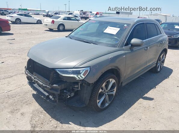 WA1EECF31L1047332 2020 AUDI Q3 Gray წინა მარცხენა ხედი სამი მეოთხედიდან