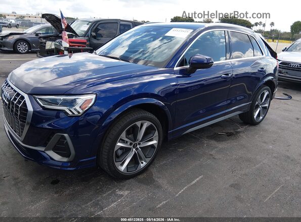 WA1EECF36M1111639 2021 AUDI Q3 Blue Front left