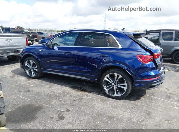 WA1EECF36M1111639 2021 AUDI Q3 Blue Rear left