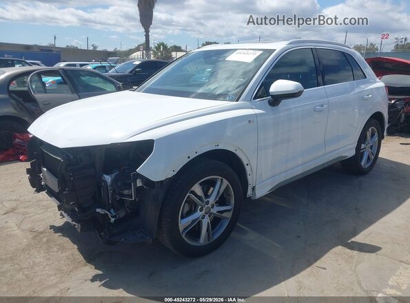 WA1EECF37L1031295 2020 AUDI Q3 White წინა მარცხენა ხედი სამი მეოთხედიდან