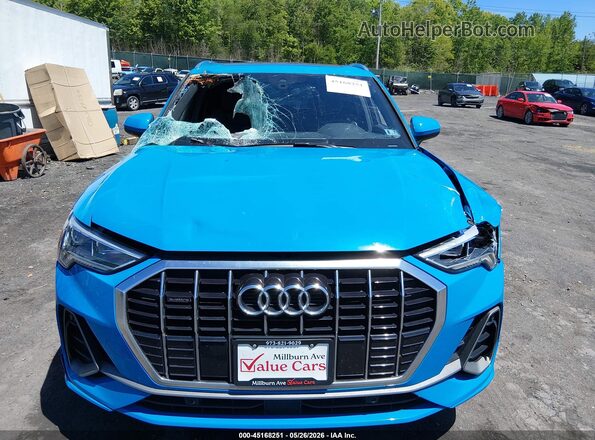 WA1EECF39L1104053 2020 AUDI Q3 Blue Vista del cuadro de instrumentos
