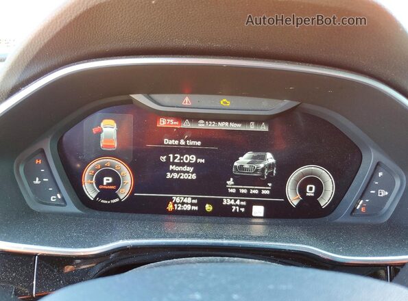 WA1EECF39M1024608 2021 AUDI Q3 Orange Vista del cuadro de instrumentos