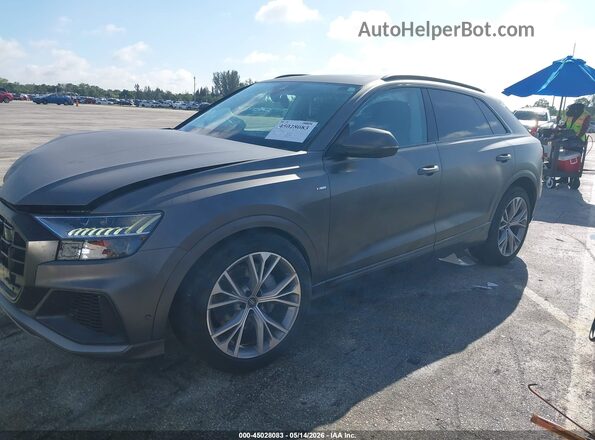 WA1EVAF17MD028755 2021 AUDI Q8 Gray Առջևի ձախ երեք քառորդ տեսարան