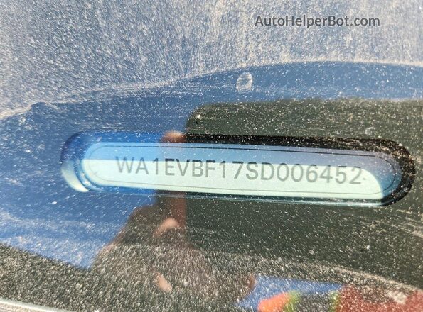 WA1EVBF17SD006452 2025 AUDI Q8 Blue VIN կոդի պիտակի տեսք