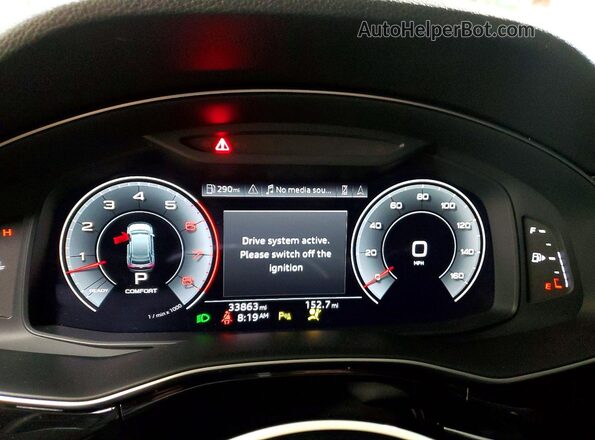 WA1EVBF18PD028211 2023 AUDI Q8 Black Vista del cuadro de instrumentos