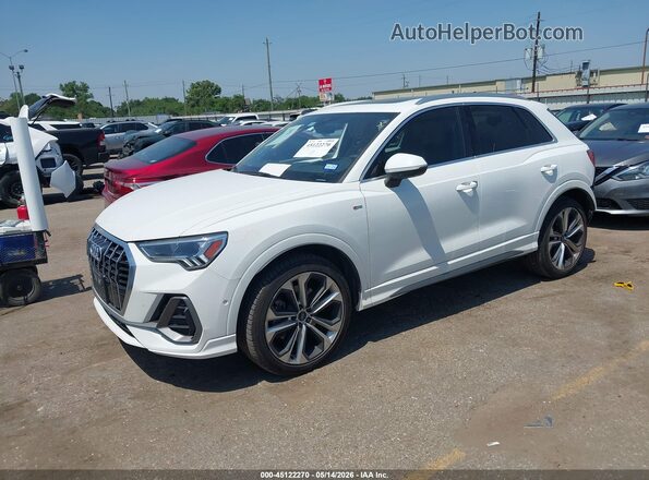 WA1FECF30L1026721 2020 AUDI Q3 White Առջևի ձախ երեք քառորդ տեսարան