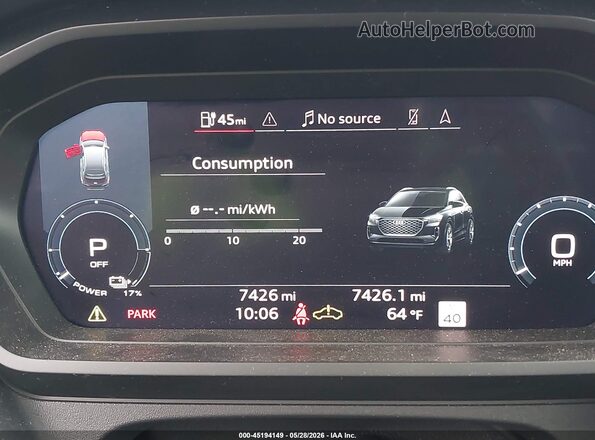 WA1KUBFZ5SP061394 2025 AUDI Q4 Gray უკანა სავარძლების ხედი