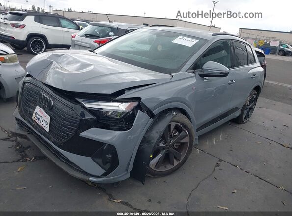 WA1KUBFZ5SP061394 2025 AUDI Q4 Gray წინა მარცხენა ხედი სამი მეოთხედიდან