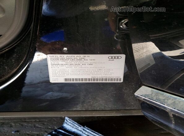 WA1L2AFP8HA041090 2017 AUDI Q5 Черный Вид наклейки с VIN-кодом