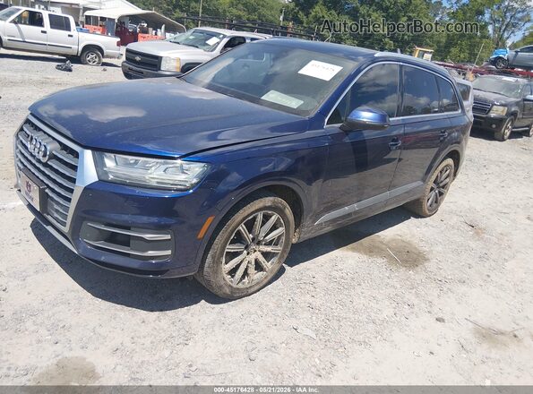 WA1LAAF71KD032661 2019 AUDI Q7 Blue Առջևի ձախ երեք քառորդ տեսարան