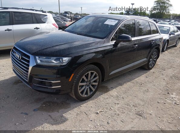 WA1LAAF72HD053303 2017 AUDI Q7 Black Առջևի ձախ երեք քառորդ տեսարան