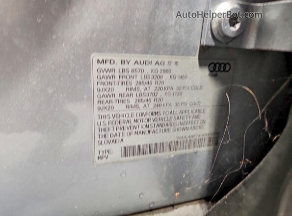 WA1LAAF74HD004975 2017 AUDI Q7 Silver 