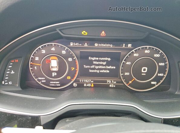 WA1LAAF75HD050833 2017 AUDI Q7 Gold Вид щитка приладів