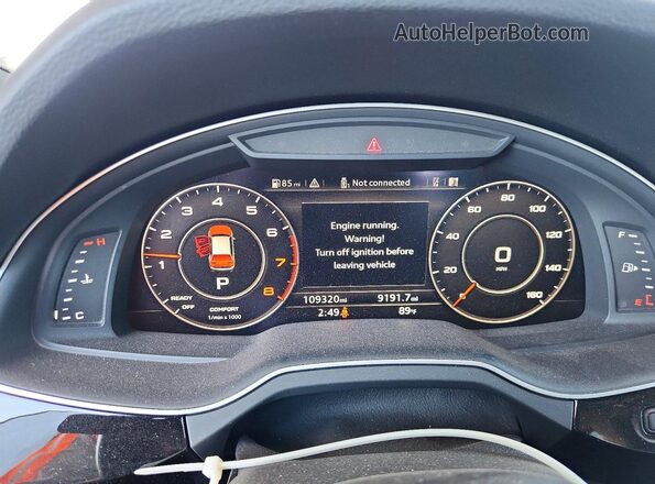 WA1LAAF75HD059404 2017 AUDI Q7 White Vista del cuadro de instrumentos