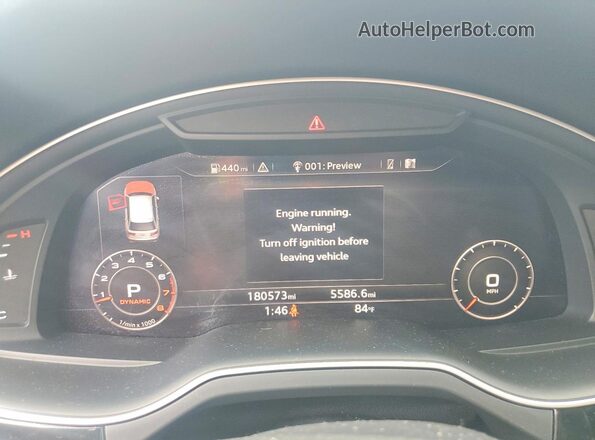 WA1LAAF7XHD046731 2017 AUDI Q7 Black Вид щитка приладів