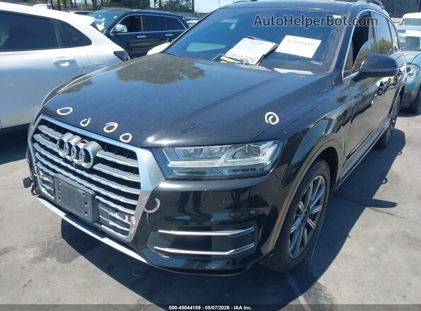 WA1LAAF7XJD000385 2018 AUDI Q7 Black Առջևի ձախ երեք քառորդ տեսարան