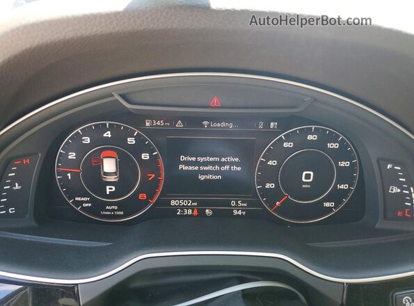 WA1LAAF7XJD004386 2018 AUDI Q7 Black Widok zestawu wskaźników