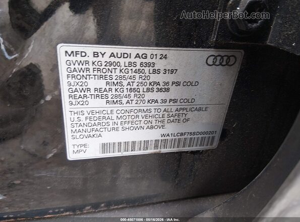 WA1LCBF75SD000201 2025 AUDI Q7 Black 