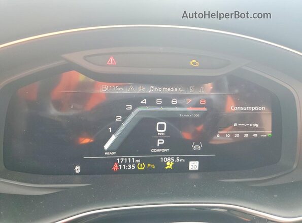 WA1LCBF78SD021852 2025 AUDI Q7 Black Вид щитка приладів