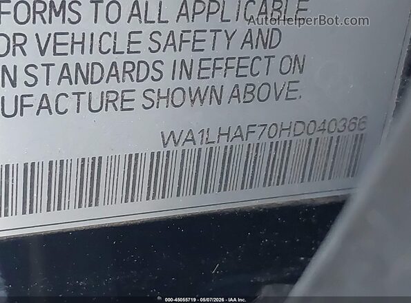 WA1LHAF70HD040366 2017 AUDI Q7 Black Engine compartment view