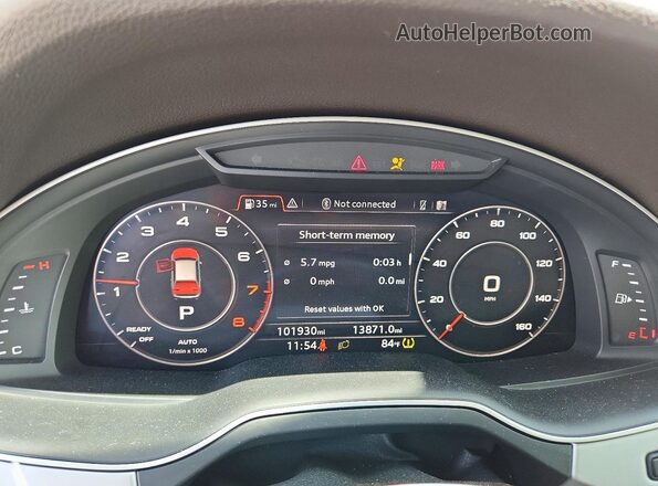 WA1LHAF70KD028371 2019 AUDI Q7 White Սարքավորումների վահանակի տեսք
