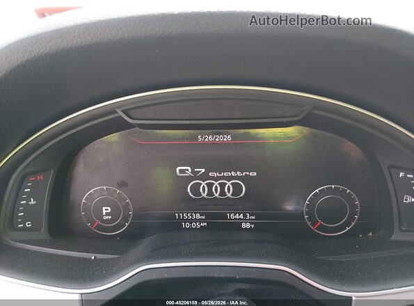 WA1LHAF70KD034204 2019 AUDI Q7 Black უკანა სავარძლების ხედი