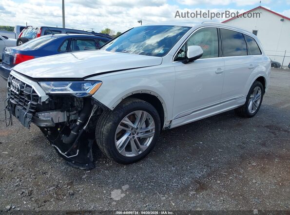 WA1LJAF71MD000666 2021 AUDI Q7 White წინა მარცხენა ხედი სამი მეოთხედიდან