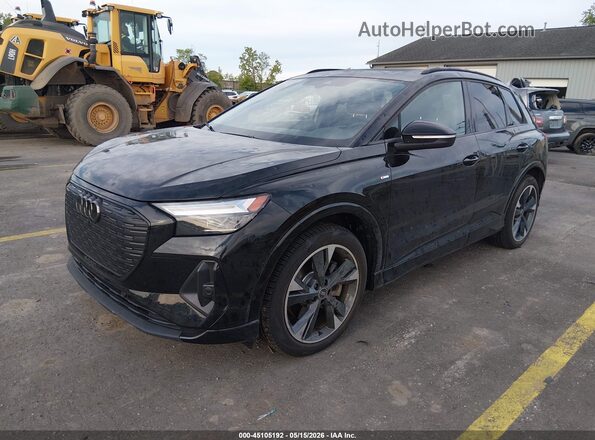 WA1LUBFZ7SP074622 2025 AUDI Q4 Black წინა მარცხენა ხედი სამი მეოთხედიდან