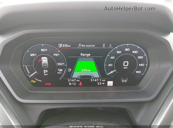 WA1LUBFZ7SP074622 2025 AUDI Q4 Black უკანა სავარძლების ხედი