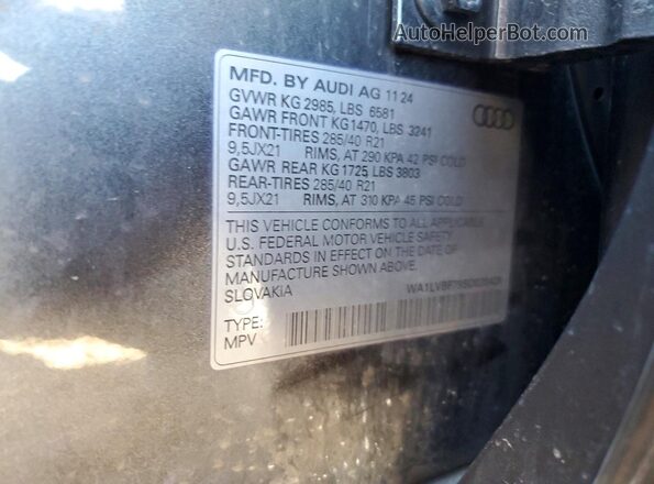 WA1LVBF79SD020428 2025 AUDI Q7 Gray ძრავის განყოფილების ხედი