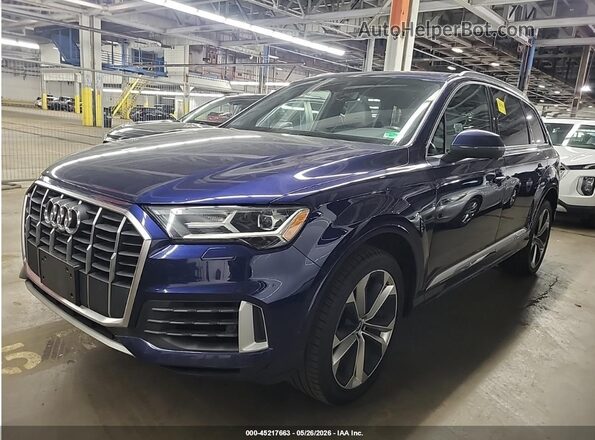 WA1LXAF72MD014929 2021 AUDI Q7 Blue Przód lewy