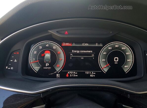 WA1LXBF71ND015688 2022 AUDI Q7 White Вид щитка приладів