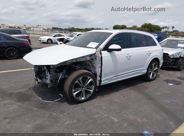 WA1LXBF7XPD012985 2023 AUDI Q7 White წინა მარცხენა ხედი სამი მეოთხედიდან