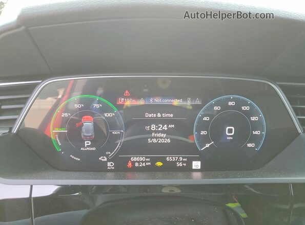 WA1VABGE8KB011412 2019 AUDI E-TRON Orange Սարքավորումների վահանակի տեսք