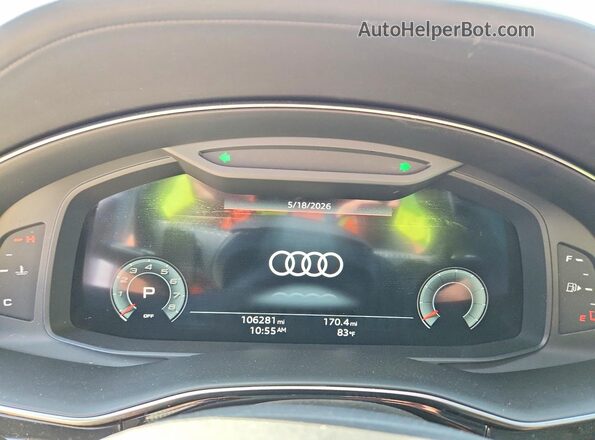 WA1VWBF79ND001047 2022 AUDI SQ7 Black ხელსაწყოთა პანელის ხედი