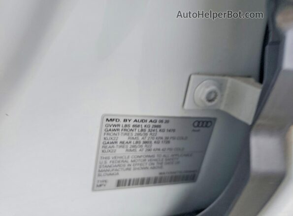 WA1VXAF72LD009401 2020 AUDI Q7 Белый Вид подкапотного пространства