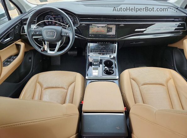 WA1VXAF7XLD006407 2020 AUDI Q7 White Widok deski rozdzielczej
