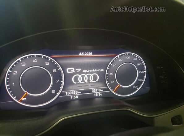 WA1WAAF77HD024215 2017 AUDI Q7 White Սարքավորումների վահանակի տեսք