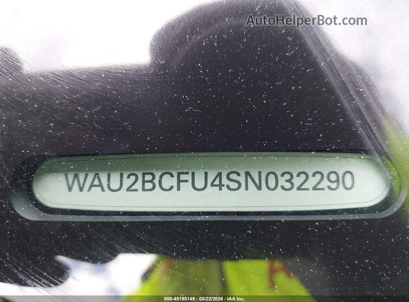 WAU2BCFU4SN032290 2025 AUDI ALL Black 