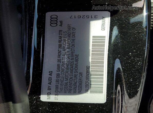 WAU2BCFU9SN085082 2025 AUDI A5 Black Շարժիչի բաժամունքի տեսք