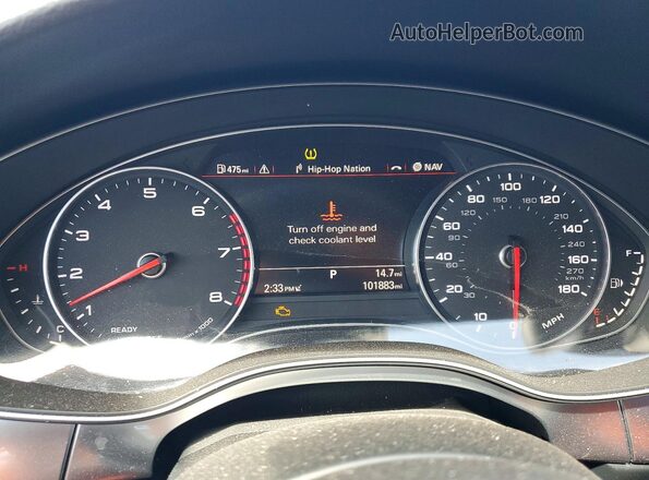 WAU2GAFC1GN022675 2016 AUDI A7 White Vista del cuadro de instrumentos