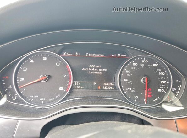 WAU2GAFC1GN112439 2016 AUDI A7 Black Vista del cuadro de instrumentos