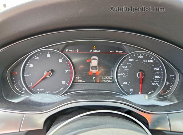 WAU2GAFC9GN072062 2016 AUDI A7 Black Вид щитка приладів