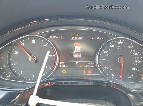WAU34AFD6GN010477 2016 AUDI A8 Black Widok zestawu wskaźników