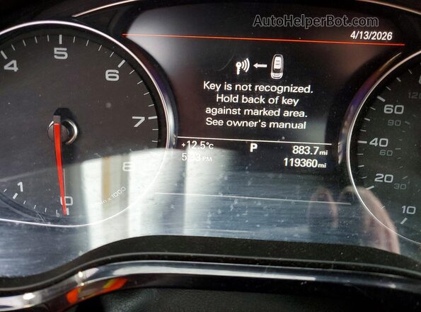 WAU44AFD7HN016603 2017 AUDI A8 Black Instrument cluster view